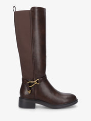 Bottes style cavalière à boucle fantaisie - Marron - 1