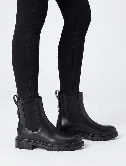 Chelsea boots talon bloc cranté - Noir