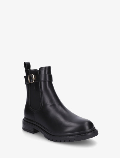 Bottines élastiquées à boucle et semelle crantée - Noir - 2