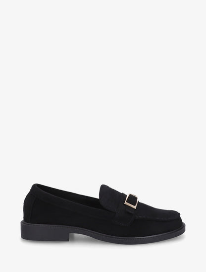 Mocassins en suédine à boucle métallique - Noir - 1