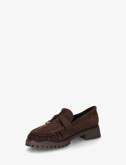 Mocassins en suédine à semelle crantée - Marron - 3
