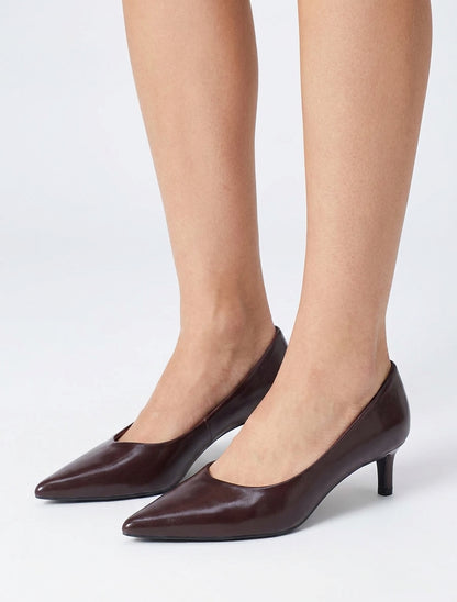 Escarpins talon aiguille bout pointu - Lie de vin