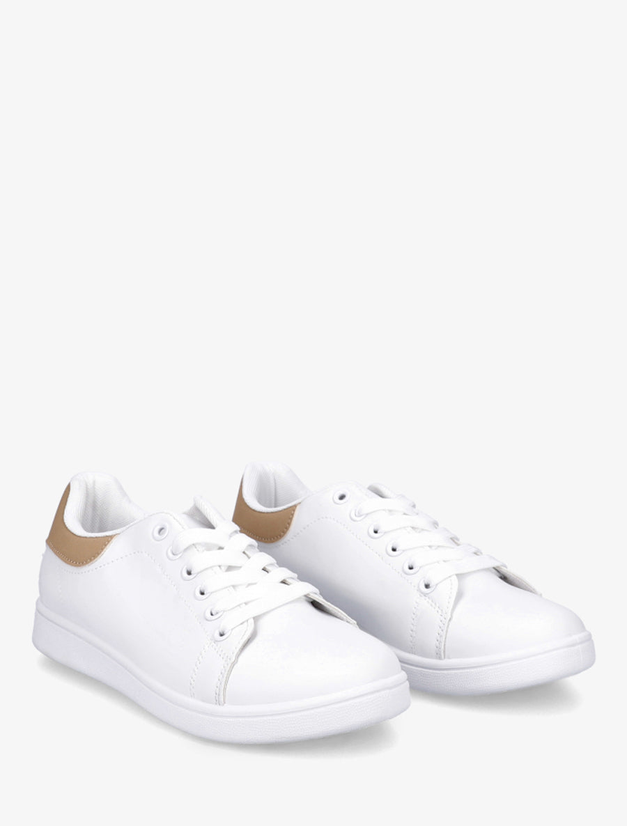 Baskets basiques à contrefort contrastant - Taupe - 4