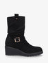 Bottines montantes compensées effet froncé - Noir - 1