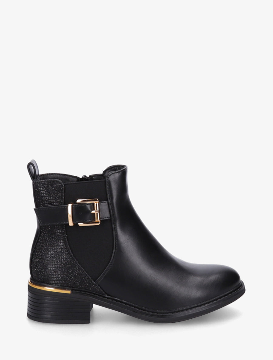 Bottines élastiquées à contrefort irisé - Noir - 1