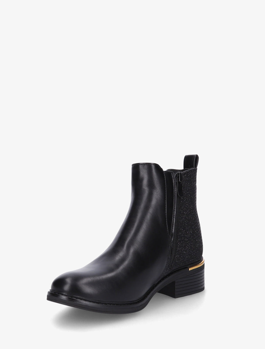 Bottines élastiquées à contrefort irisé - Noir - 3