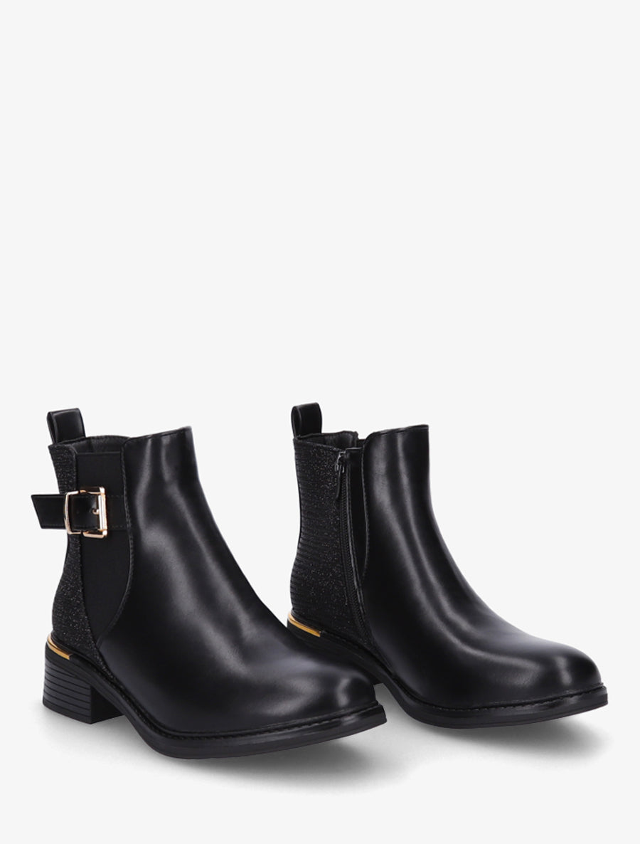 Bottines élastiquées à contrefort irisé - Noir - 4