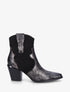 Bottines nacrées style santiag - Noir - 1
