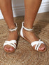 Nu-pieds tressé en simili - Blanc - 1