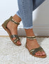 Nu-pieds tressé en simili - Kaki - 1