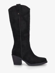 Bottes suédine à bouts pointus - Noir - 1