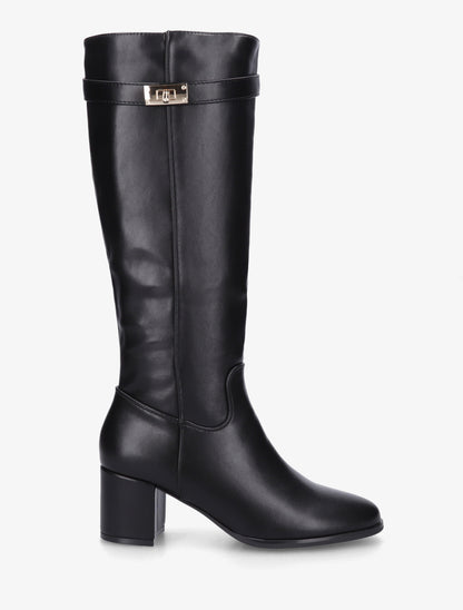 Bottes en simili à talon - Noir - 1