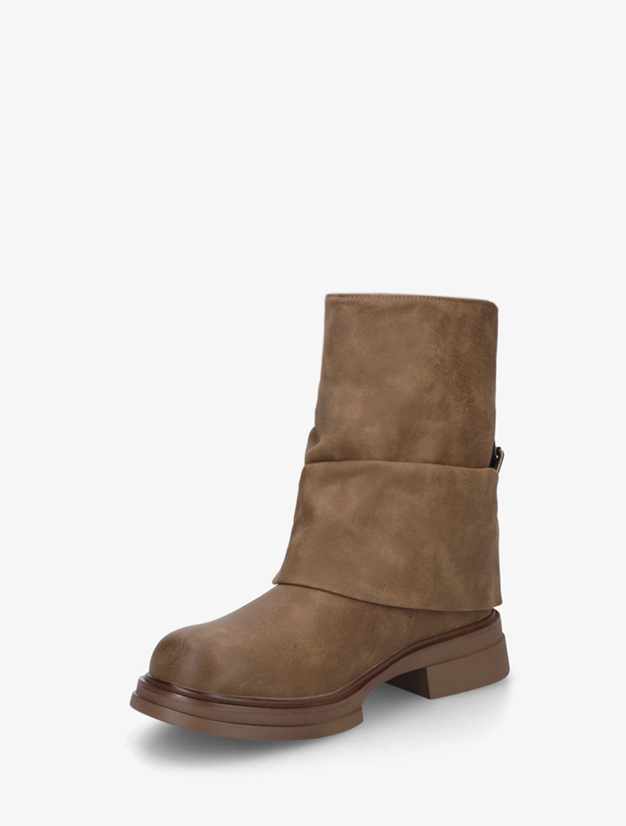 Bottines fourreau à sangle - Beige foncé - 3