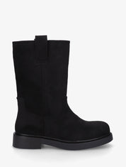 Bottines montantes en suédine - Noir - 1