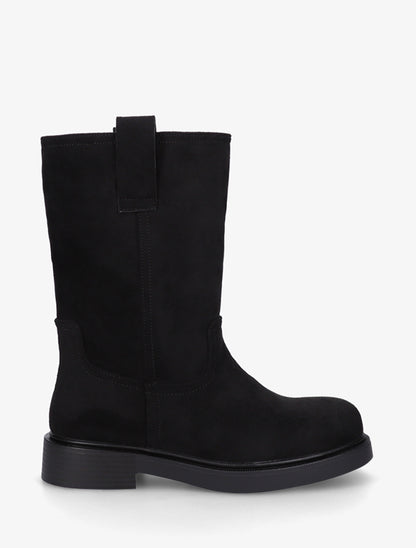 Bottines montantes en suédine - Noir - 1