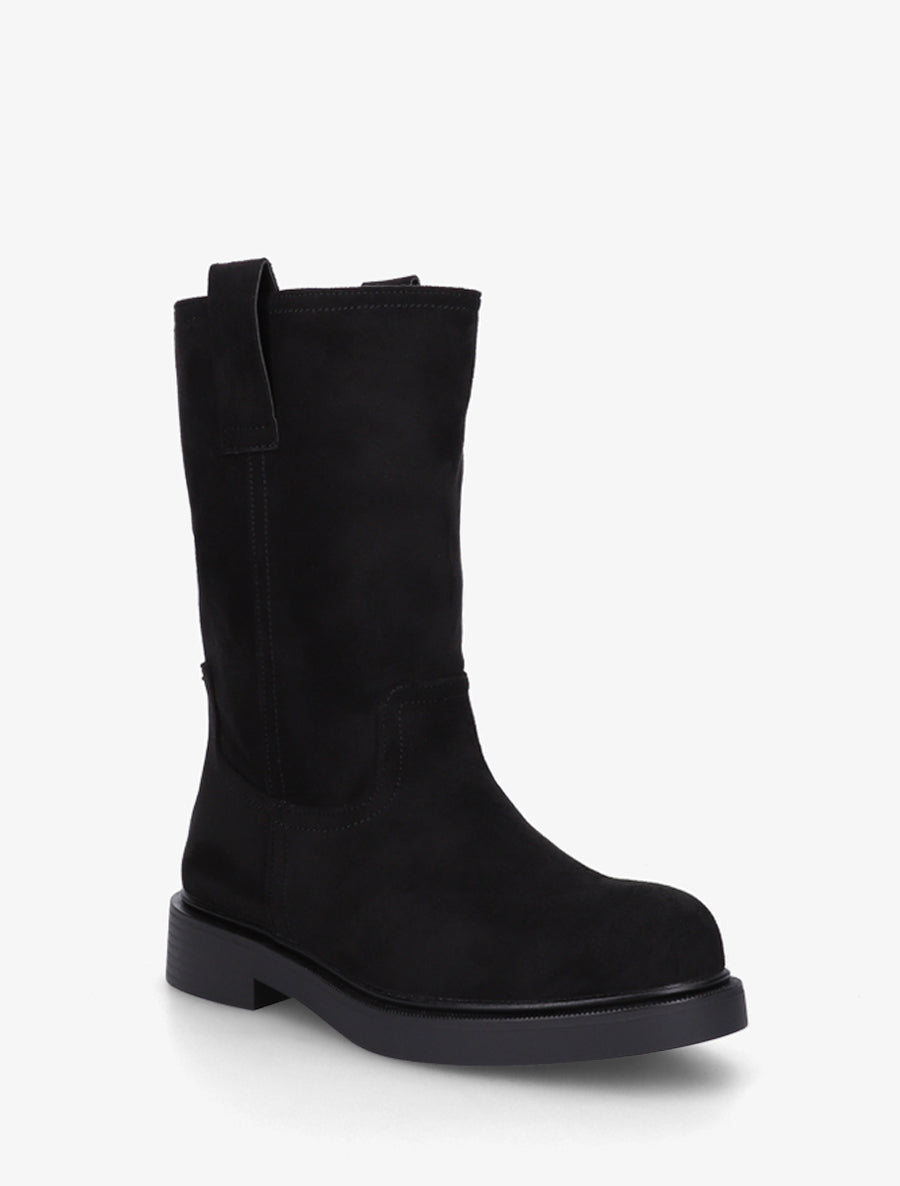Bottines montantes en suédine - Noir - 2