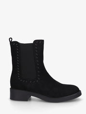 Bottines style chelsea en suédine - Noir - 1