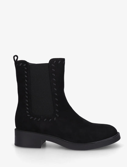 Bottines style chelsea en suédine - Noir - 1