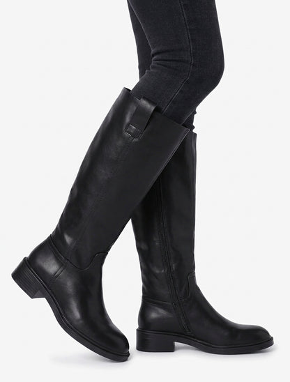 Bottes cavalières talon bloc - Noir