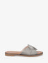 Mules plates style corde - Gris métal - 1