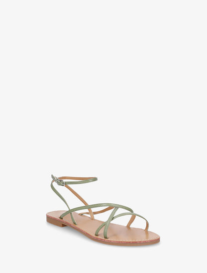 Nu-pieds à fines brides de cheville - Kaki - 3