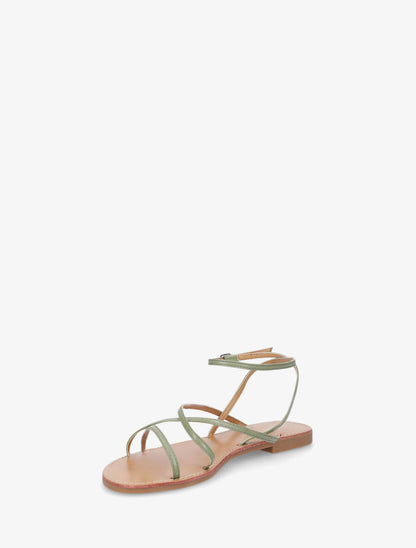Nu-pieds à fines brides de cheville - Kaki - 4