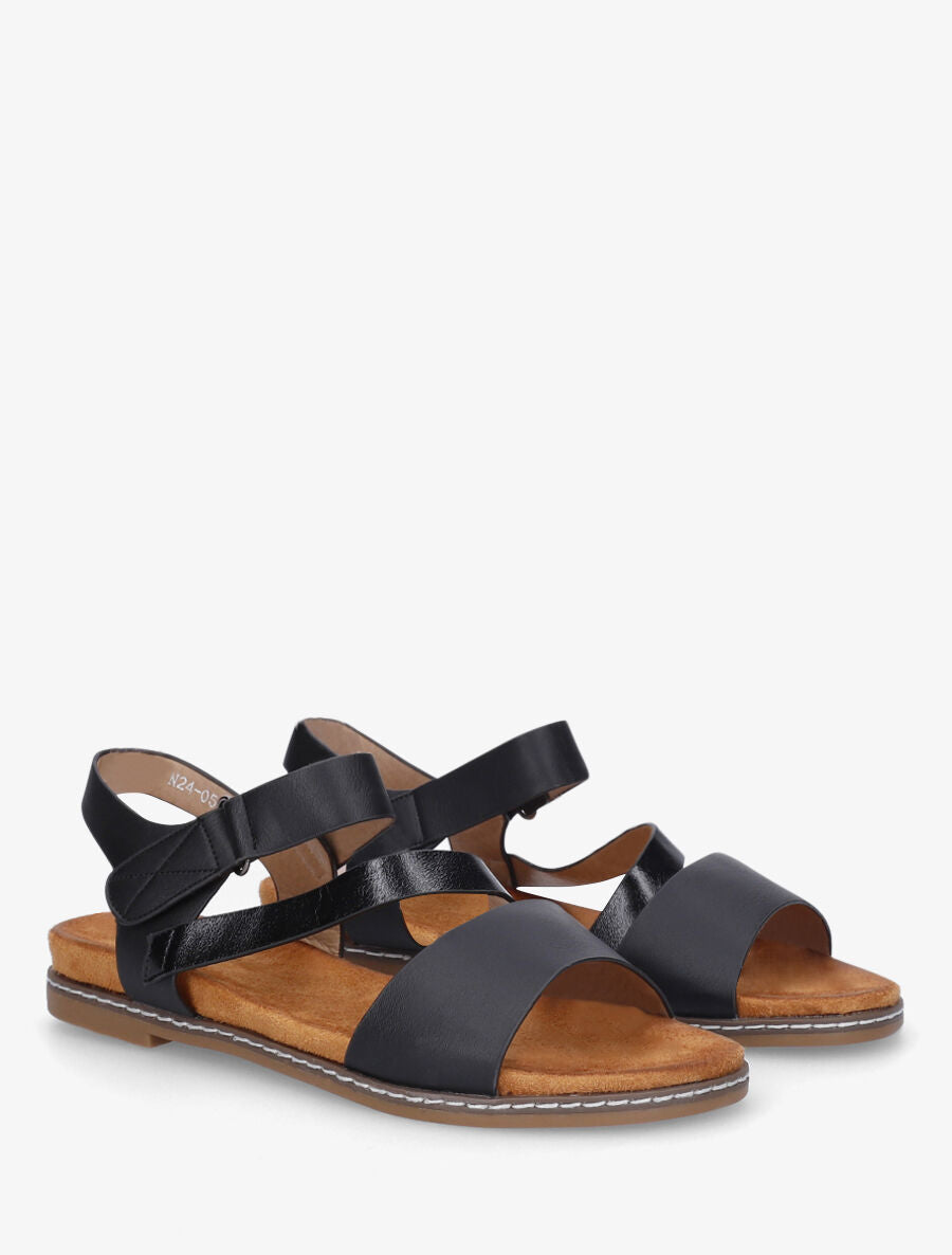 Nu-pieds irisés en simili - Noir - 5