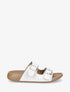 Mules en simili à double brides - Blanc - 1