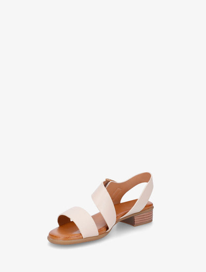 Sandales à talon en simili - Beige - 3
