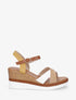Sandales à brides croisées bi-matière - Camel - 5
