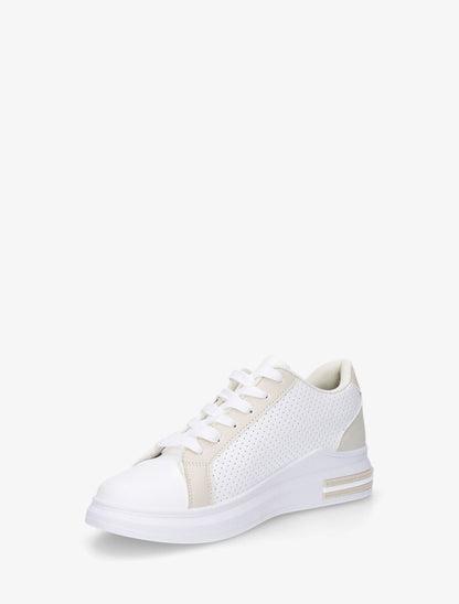Baskets en simili perforé - Beige - 3