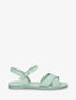 Nu-pieds croisés en simili - Vert d&