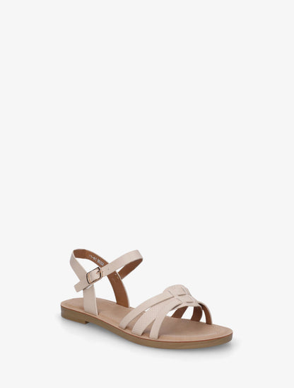 Nu-pieds à bride fantaisie python - Beige - 2