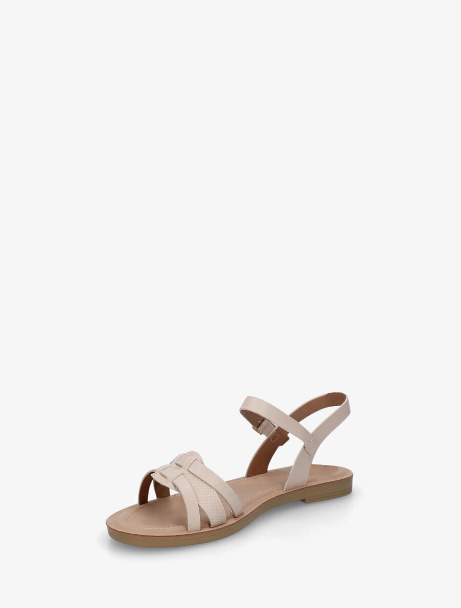 Nu-pieds à bride fantaisie python - Beige - 3
