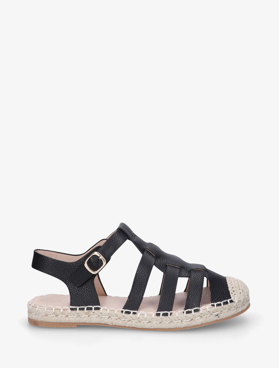 Espadrilles style spartiate - Noir - 1