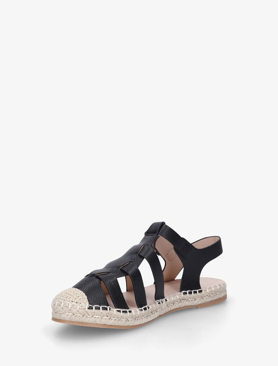 Espadrilles style spartiate - Noir - 3