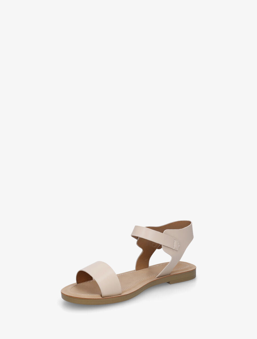 Nu-pieds basiques en simili - Beige - 3