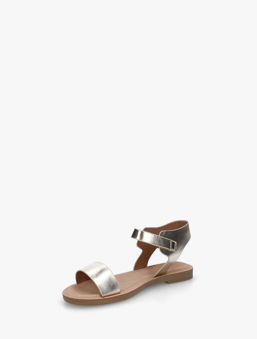 Nu-pieds basiques en simili - Or - 3