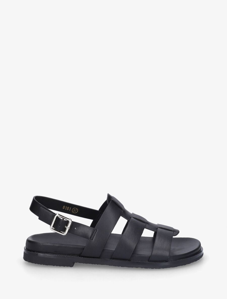 Nu-pieds style spartiates - Noir - 5