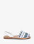 Nu-pieds à brides tressées motif zigzag - Blanc - 5