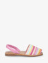 Nu-pieds à brides tressées motif zigzag - Rose - 1