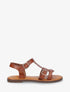 Nu-pieds en simili à double boucles - Marron - 5