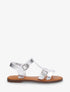 Nu-pieds en simili à double boucles - Argent - 5