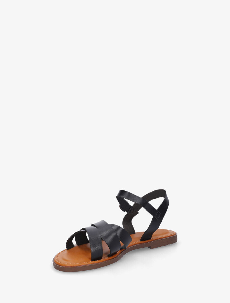 Nu-pieds multibrides croisées - Noir - 3