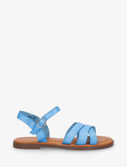 Nu-pieds multibrides croisées - Bleu - 1