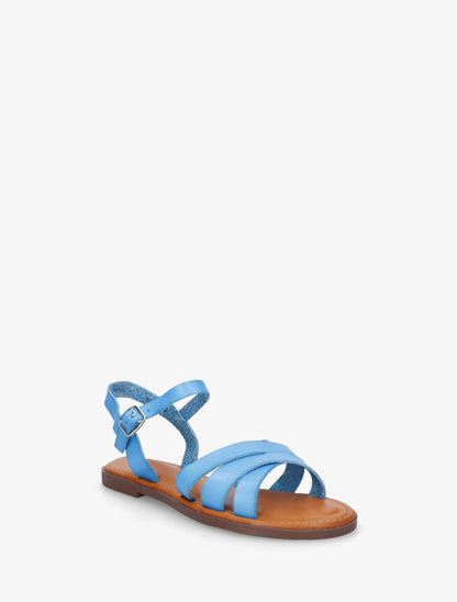 Nu-pieds multibrides croisées - Bleu - 2