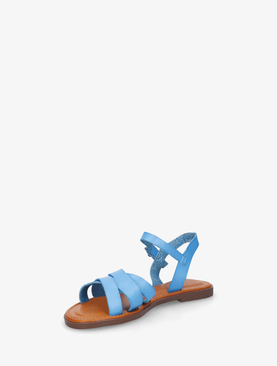 Nu-pieds multibrides croisées - Bleu - 3