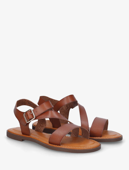 Nu-pieds classiques en simili - Marron - 4