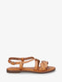 Nu-pieds à brides tressées en simili - Camel - 1