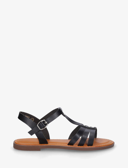 Nu-pieds multi-brides à clous - Noir - 5